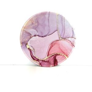 Pink Marble Round Mouse Pad 7.75”
